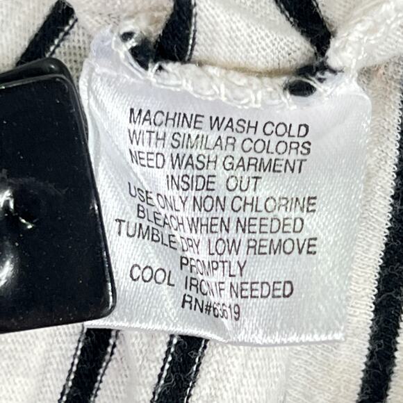 French Laundry Striped Crochet Embellished Tank Top Black and White 22/24 - Picture 4 of 8